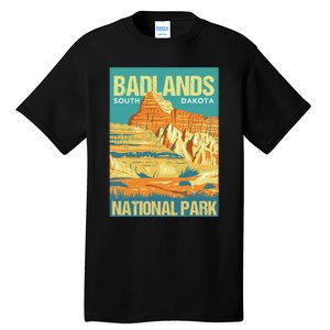 Badlands National Park South Dakota Poster Design Tall T-Shirt