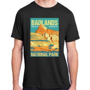 Badlands National Park South Dakota Poster Design Adult ChromaSoft Performance T-Shirt