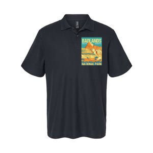 Badlands National Park South Dakota Poster Design Softstyle Adult Sport Polo