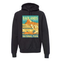 Badlands National Park South Dakota Poster Design Premium Hoodie