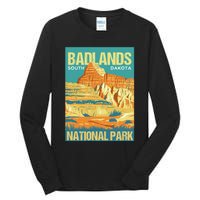 Badlands National Park South Dakota Poster Design Tall Long Sleeve T-Shirt