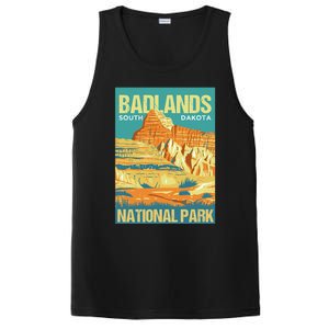 Badlands National Park South Dakota Poster Design PosiCharge Competitor Tank