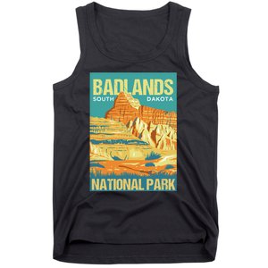 Badlands National Park South Dakota Poster Design Tank Top