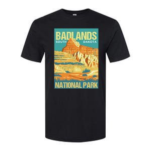 Badlands National Park South Dakota Poster Design Softstyle CVC T-Shirt