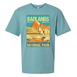 Badlands National Park South Dakota Poster Design Sueded Cloud Jersey T-Shirt