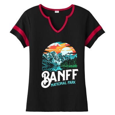 Banff National Park Lake Louise Canada Vintage Graphic Ladies Halftime Notch Neck Tee