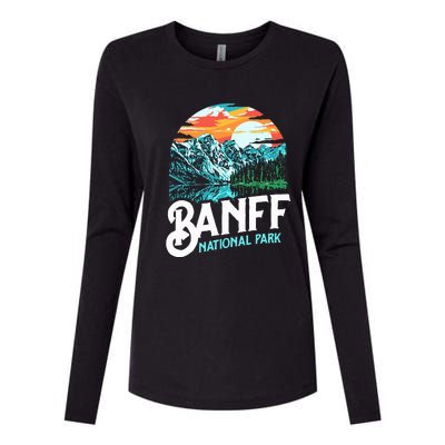 Banff National Park Lake Louise Canada Vintage Graphic Womens Cotton Relaxed Long Sleeve T-Shirt