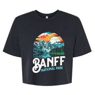 Banff National Park Lake Louise Canada Vintage Graphic Bella+Canvas Jersey Crop Tee