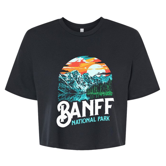 Banff National Park Lake Louise Canada Vintage Graphic Bella+Canvas Jersey Crop Tee