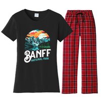 Banff National Park Lake Louise Canada Vintage Graphic Women's Flannel Pajama Set