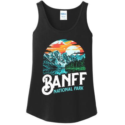 Banff National Park Lake Louise Canada Vintage Graphic Ladies Essential Tank