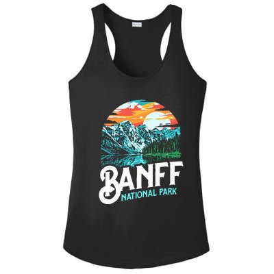 Banff National Park Lake Louise Canada Vintage Graphic Ladies PosiCharge Competitor Racerback Tank