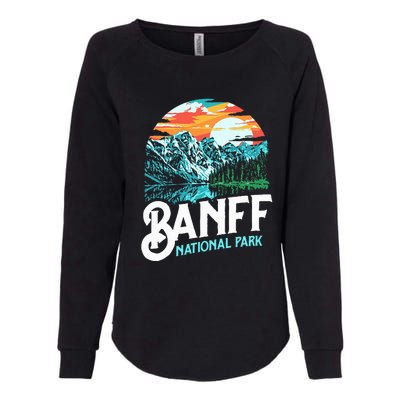 Banff National Park Lake Louise Canada Vintage Graphic Womens California Wash Sweatshirt