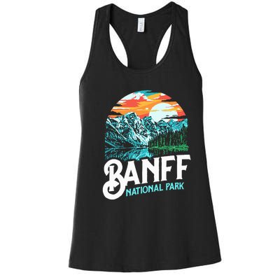 Banff National Park Lake Louise Canada Vintage Graphic Women's Racerback Tank