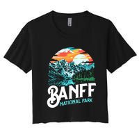 Banff National Park Lake Louise Canada Vintage Graphic Women's Crop Top Tee