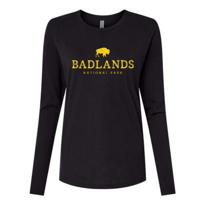 Badlands National Park Bison South Dakota Buffalo Souvenir Womens Cotton Relaxed Long Sleeve T-Shirt