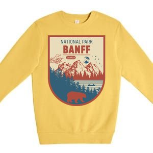 Banff National Park CanadaS Badge Premium Crewneck Sweatshirt