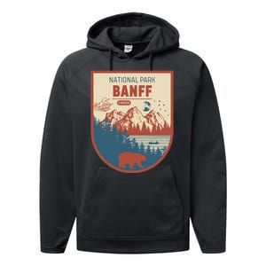 Banff National Park CanadaS Badge Performance Fleece Hoodie