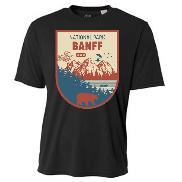 Banff National Park CanadaS Badge Cooling Performance Crew T-Shirt