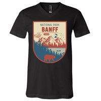 Banff National Park CanadaS Badge V-Neck T-Shirt