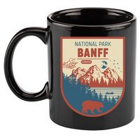 Banff National Park CanadaS Badge 11oz C Handle Ceramic Mug