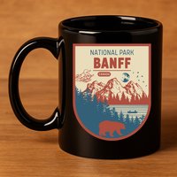 Banff National Park CanadaS Badge 11oz C Handle Ceramic Mug