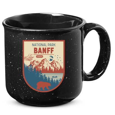 Banff National Park CanadaS Badge 15oz Campfire Ceramic Mug