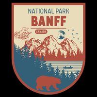 Banff National Park CanadaS Badge Drawstring Bag