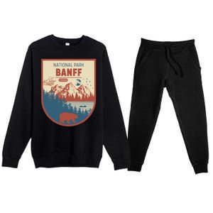 Banff National Park CanadaS Badge Premium Crewneck Sweatsuit Set