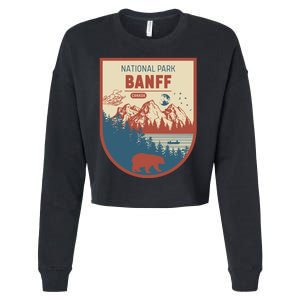 Banff National Park CanadaS Badge Cropped Pullover Crew