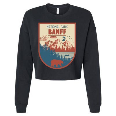 Banff National Park CanadaS Badge Cropped Pullover Crew