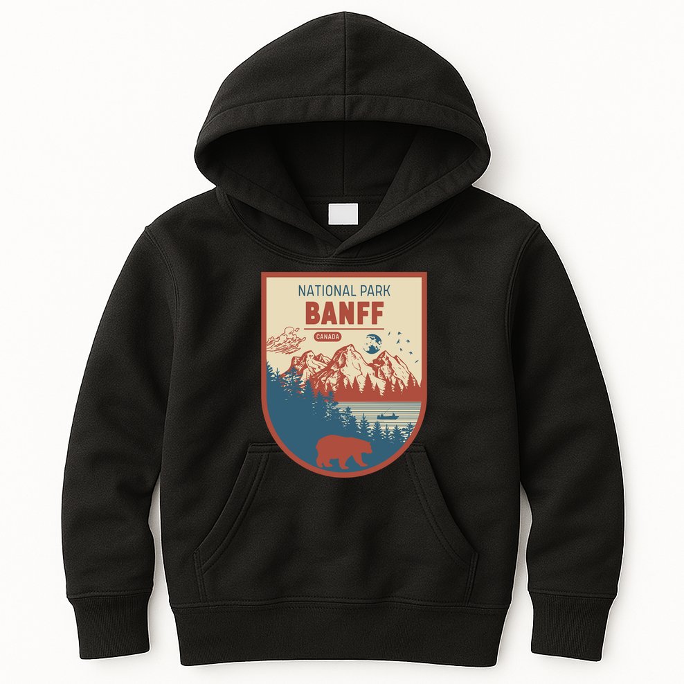 Banff National Park CanadaS Badge Kids Hoodie