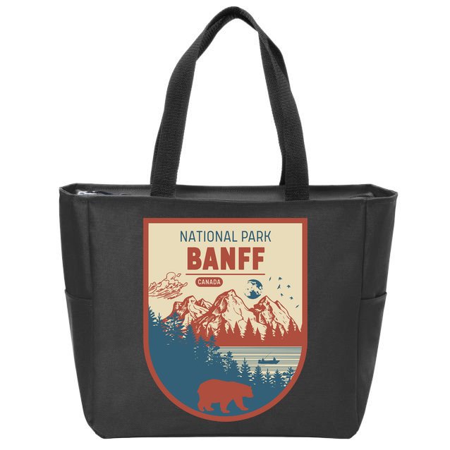Banff National Park CanadaS Badge Zip Tote Bag