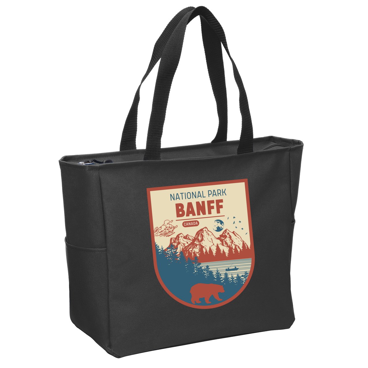 Banff National Park CanadaS Badge Zip Tote Bag