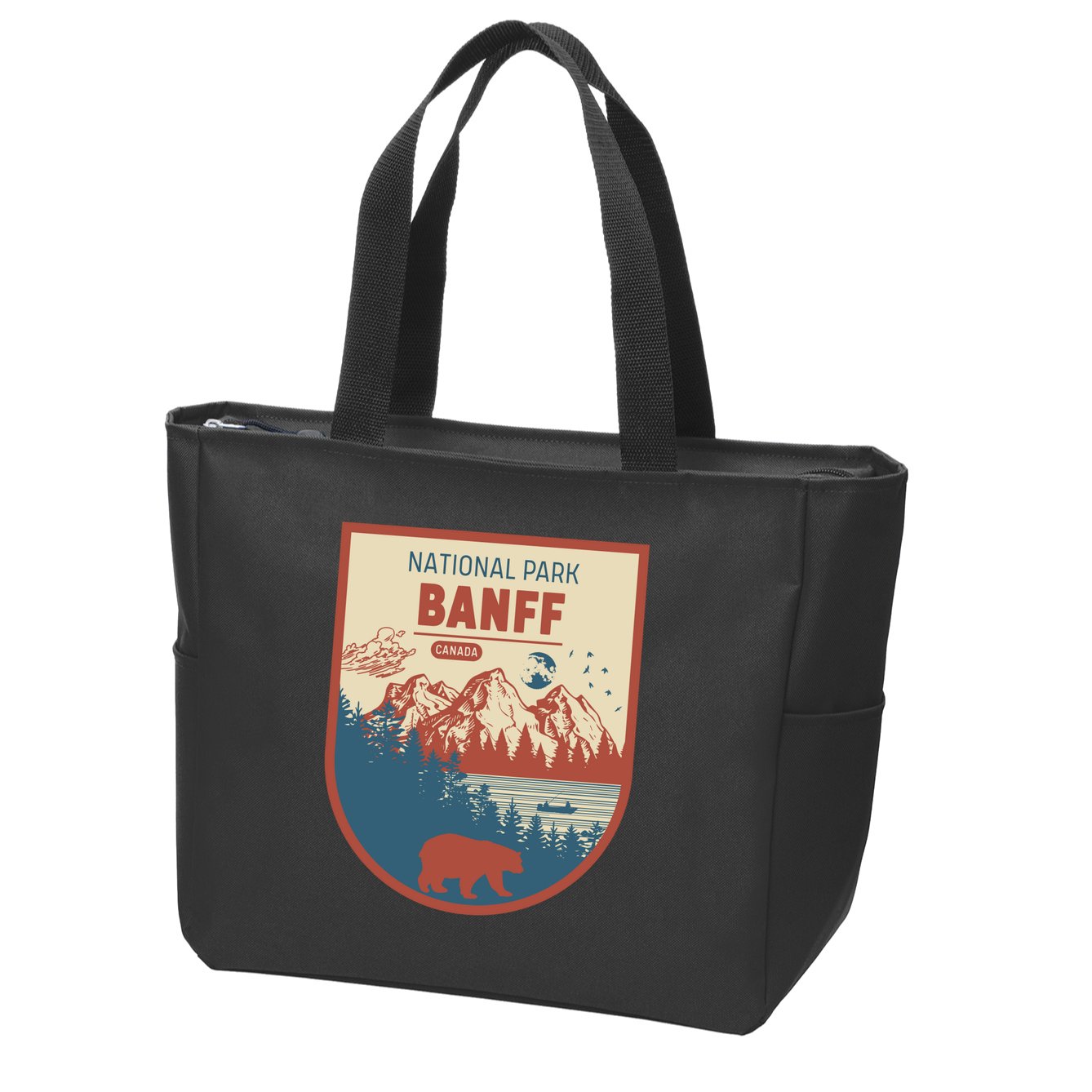 Banff National Park CanadaS Badge Zip Tote Bag