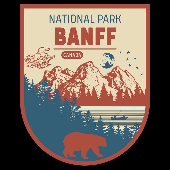 Banff National Park CanadaS Badge Zip Tote Bag