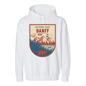 Banff National Park CanadaS Badge Garment-Dyed Fleece Hoodie