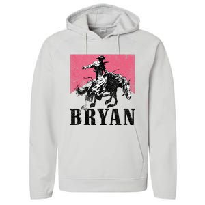 Bryan Name Personalized I Love Bryan Performance Fleece Hoodie