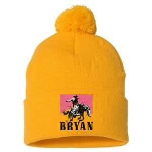 Bryan Name Personalized I Love Bryan Pom Pom 12in Knit Beanie