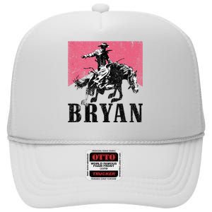 Bryan Name Personalized I Love Bryan High Crown Mesh Back Trucker Hat