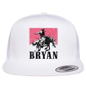 Bryan Name Personalized I Love Bryan Flat Bill Trucker Hat