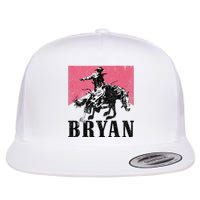 Bryan Name Personalized I Love Bryan Flat Bill Trucker Hat