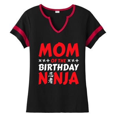 Birthday Ninja Party - Mom of the Birthday Ninja Ladies Halftime Notch Neck Tee