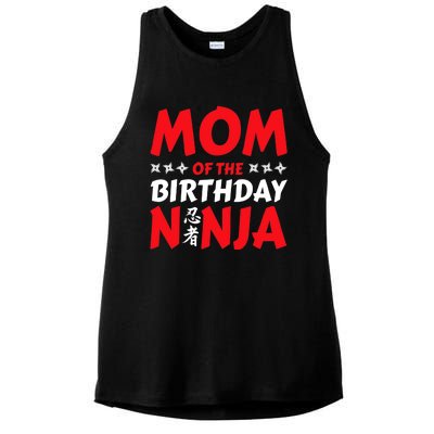 Birthday Ninja Party - Mom of the Birthday Ninja Ladies PosiCharge Tri-Blend Wicking Tank