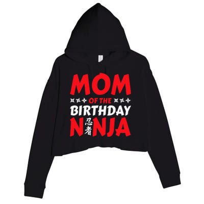 Birthday Ninja Party - Mom of the Birthday Ninja Crop Fleece Hoodie