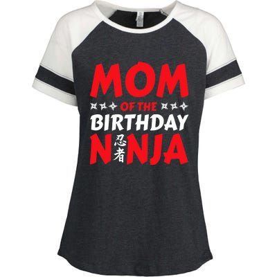 Birthday Ninja Party - Mom of the Birthday Ninja Enza Ladies Jersey Colorblock Tee