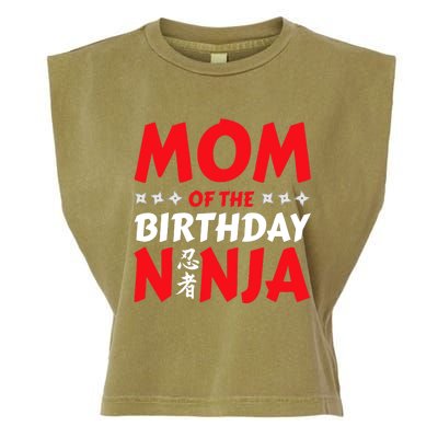 Birthday Ninja Party - Mom of the Birthday Ninja Garment-Dyed Women's Muscle Tee