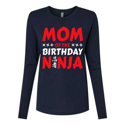 Birthday Ninja Party - Mom of the Birthday Ninja Womens Cotton Relaxed Long Sleeve T-Shirt