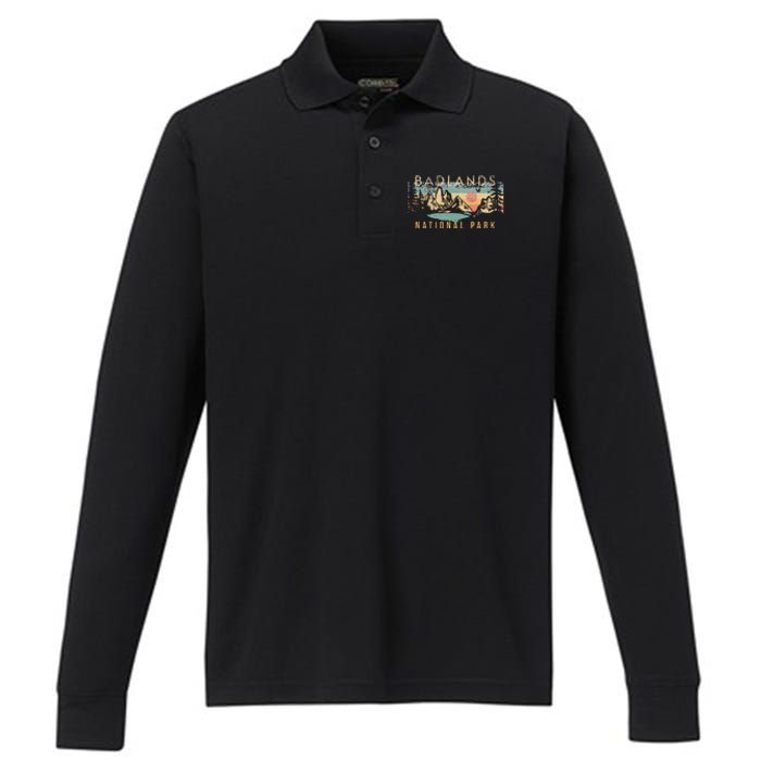 Badlands National Park Performance Long Sleeve Polo