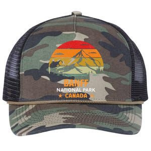 Banff National Park Lake Louise Alberta Canada Hiking Travel Retro Rope Trucker Hat Cap